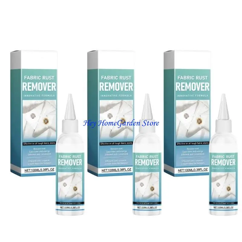 

Средство для удаления ржавчины с ткани, простое в использовании, удаление пятен ржавчины для ткани, 100 мл, мягкое и эффективное очистительное средство, 3 шт.