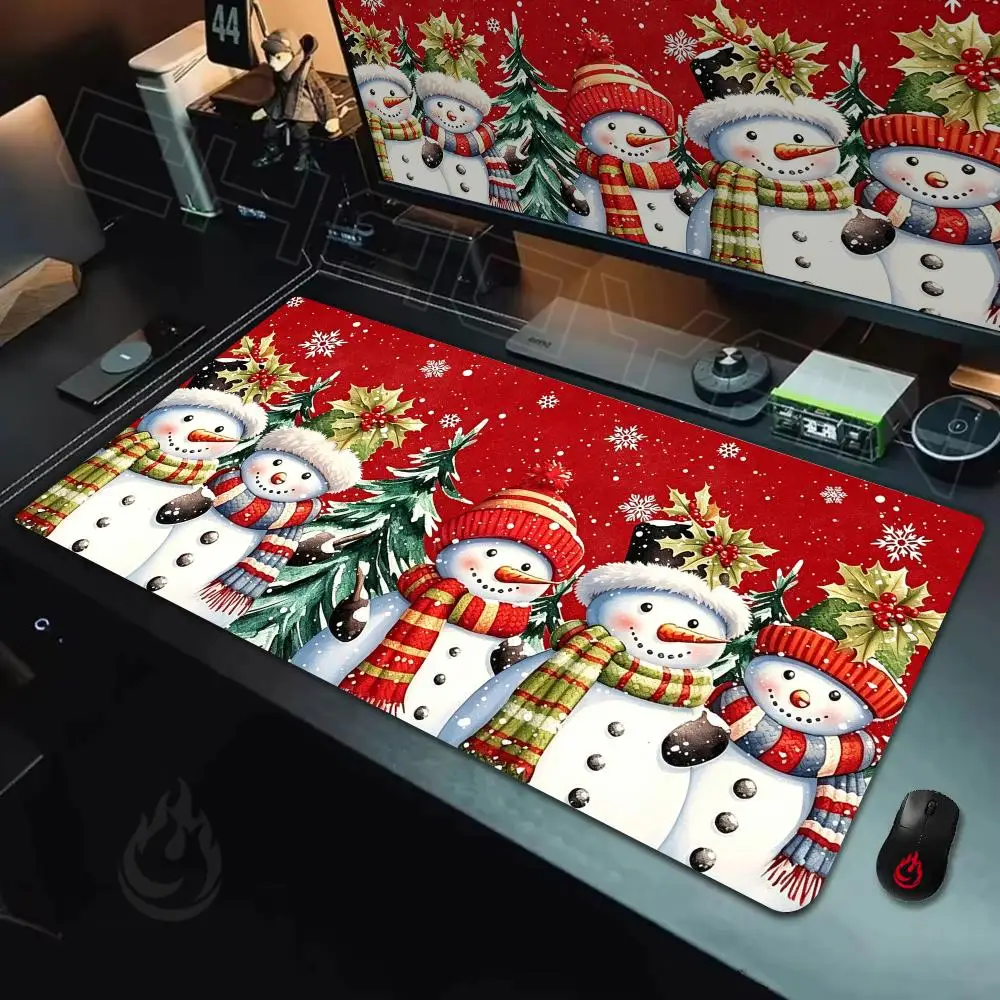 Funny Snowman Mouse Pad Large Computer Office Game Table Mats Rubber Anti-slip XXL Mouse Mat HDP Long Desk Pads Extended pad