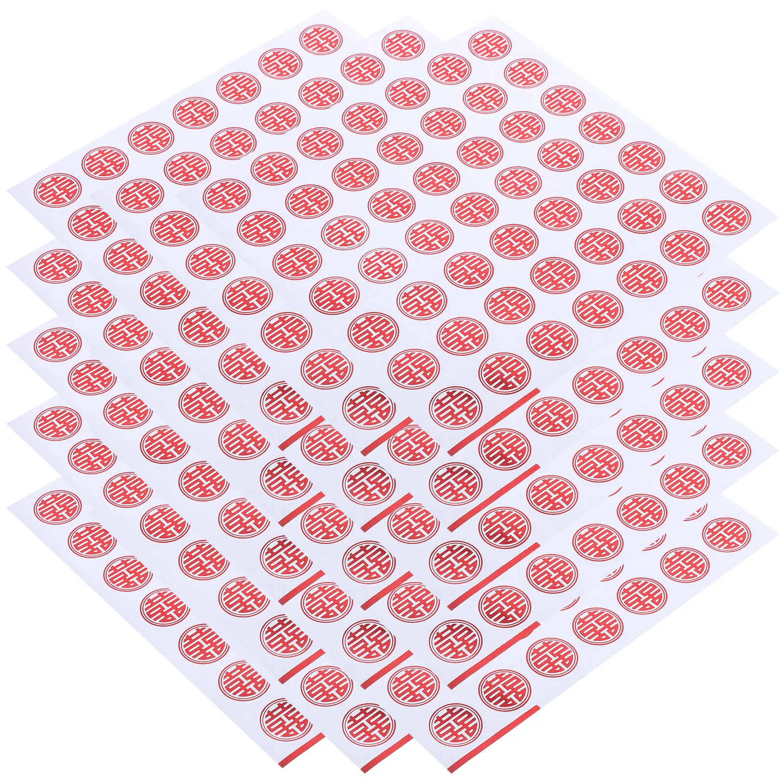 

20 Sheets Adhesive Chinese Wedding Stickers Happy Word Decor Envelopes Seals Scrapbook Bag Sealer Style envelope stickers