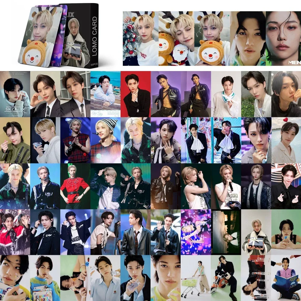 New XIURAN 55 Pcs SK Felix  Album Lomo Card Kpop Photocards  Postcards  Series