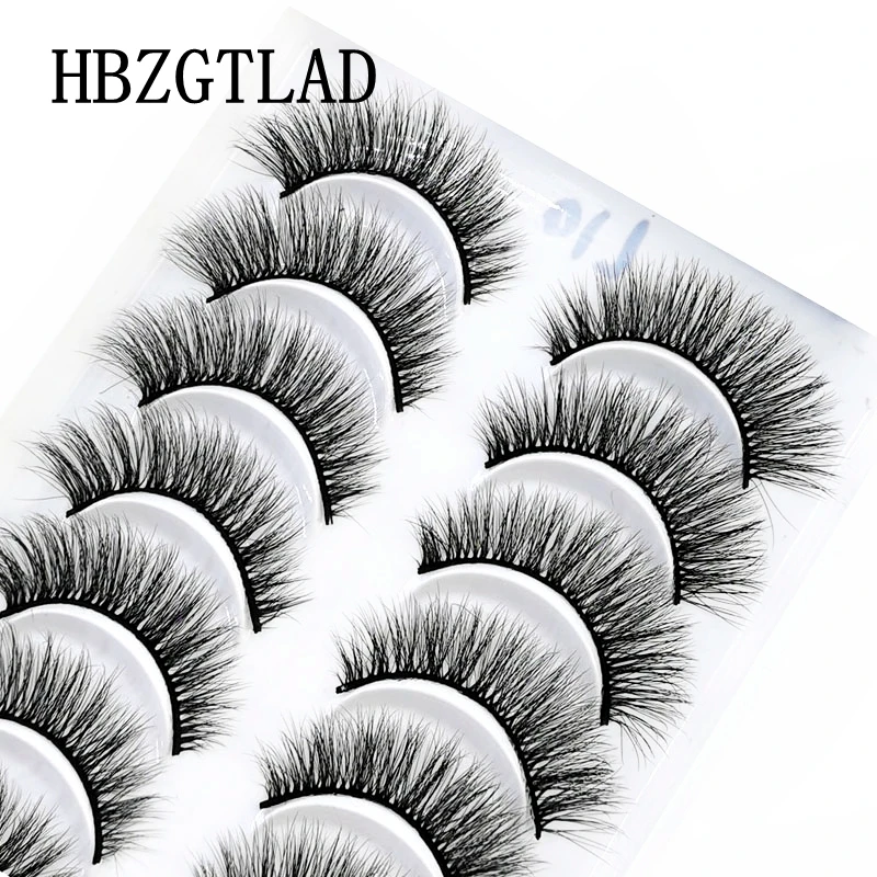 NEU 10 Paar Flauschige Künstliche Nerz-Wimpern Natürliche Lange Falsche Wimpernverlängerung Handgefertigte Volumen 3D Wimpern Make-up Faux Cils Cilios – Detail 4