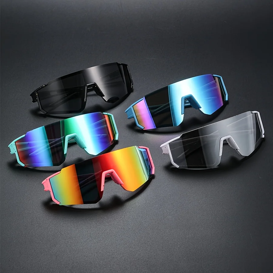 Modische Fahrradbrille, Unisex, Outdoor-Freizeit-Unterhaltungsbrille zum Fahren und Reisen, sortiert, 1–5 Stück