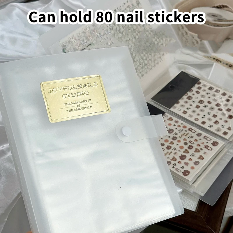 Nail Art Stickers Storage Book Empty Album Decals Collecting Organizer Holder Display Notebook Manicure Tools