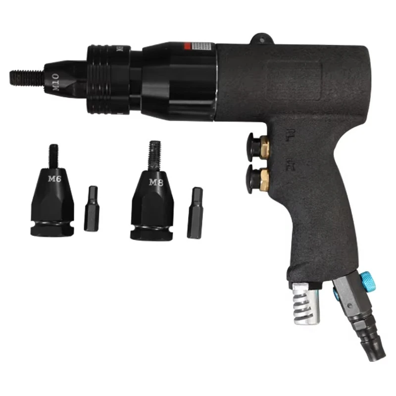 4802 Self-Lock Pneumatic Rivet Nut Guns M8 M10 M12 for Aluminum and Iron Nuts 90psi Air Pressure 200RPM