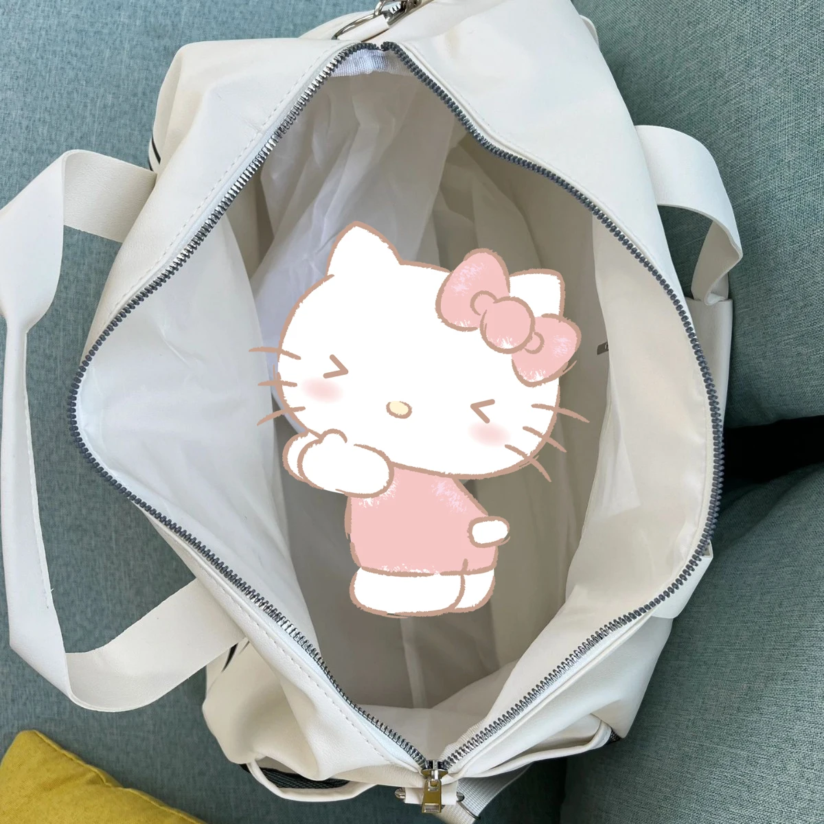 

Сумка для путешествий Hellokittys, милая сумка через плечо с рисунком из мультфильма, портативная дорожная сумка через плечо с принтом аниме-персонажей Kawaii