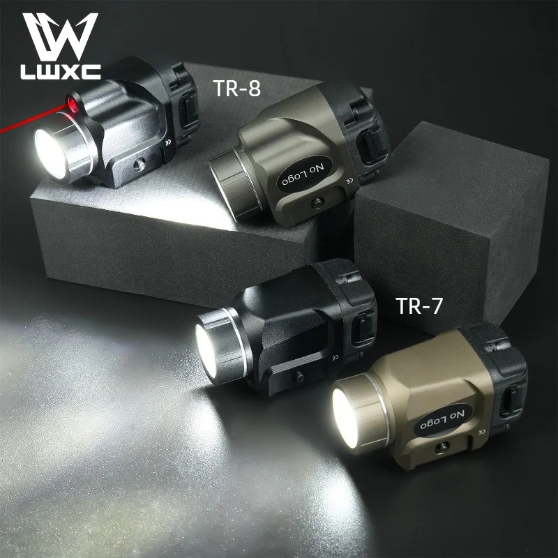 

Тактический металлический фонарь Tactics Metal TR-1/TR-7/TR-8 с красной точкой, мощный светодиодный фонарь 800 люмен, стробоскоп для оружия, стрельбы и охоты, совместим с G17/G19, крепление на 20-мм планку