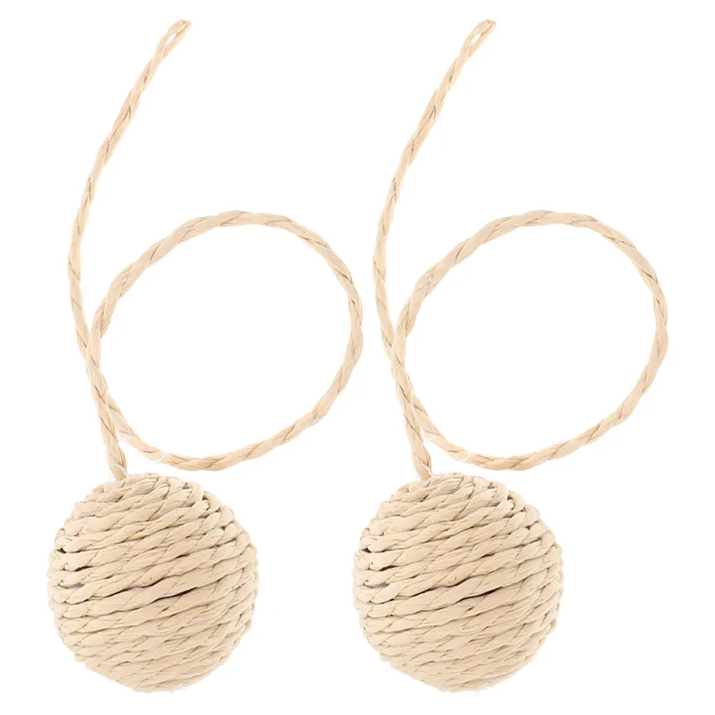 

2 Pcs Cat Climbing Frame Replacement Balls Scratching Toys Durable Paper Rope Cat Scratch Tools Indoor Cats
