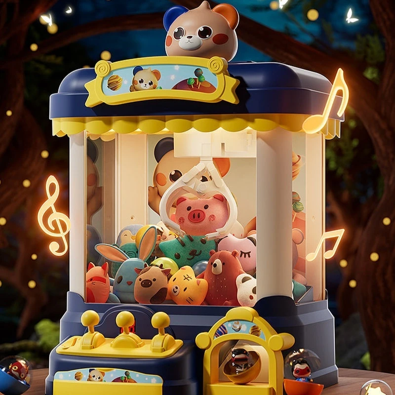 2026 New Large Claw Machine Home Use For Kids Girls Birthday New Year Gift Stuffed Doll Gashapon Catcher Interactive Indoor Toy