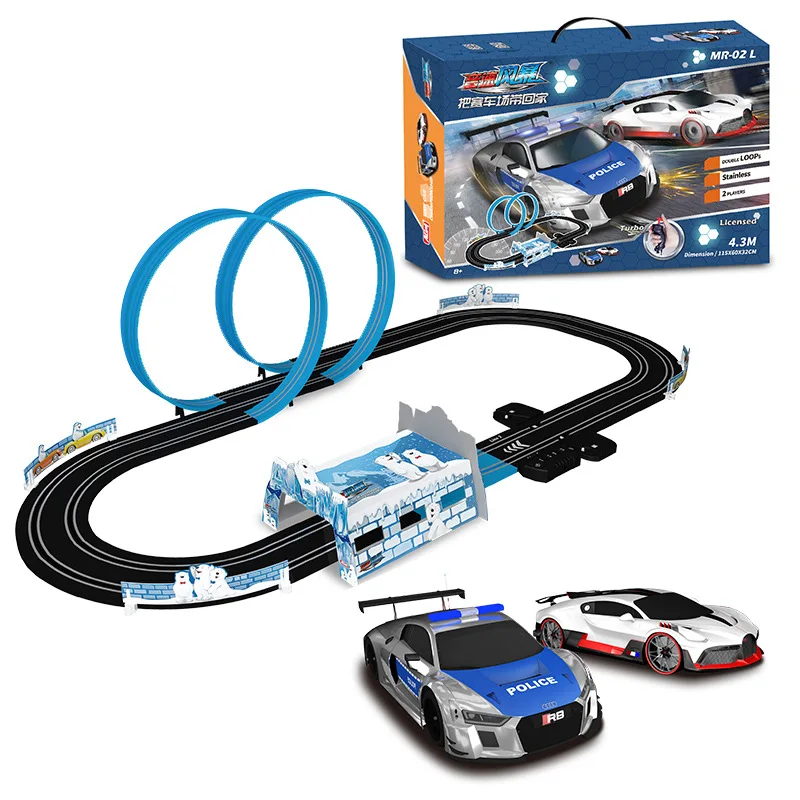 Sonic Storm Electric Two Person Toy Car Racing Competition Roller Coaster Sports Car Track Boy Remote-controlled Track Racing