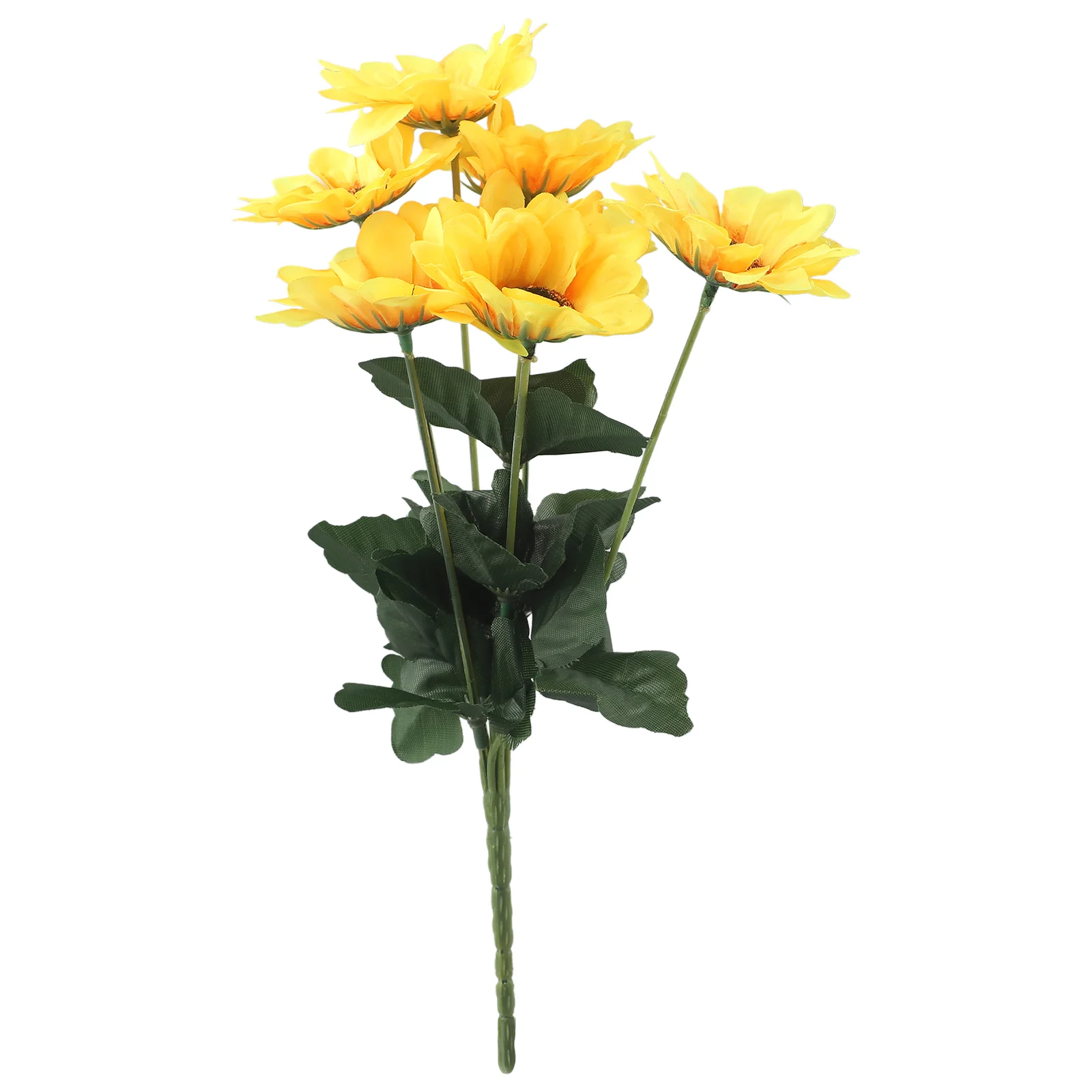 1 Bunch 7 Heads Sunflower Silk Artificial Flower Bouquet For Home Wedding Decoration Living Room Party Table Window Decor