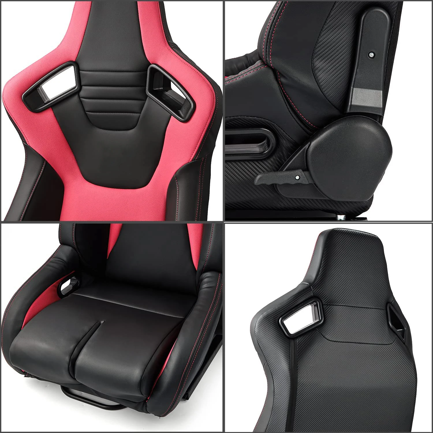 1095 Universal Driver Car High Quality Leather Adjustable Sport Simulator Gaming Sim Bucket Racing Seats