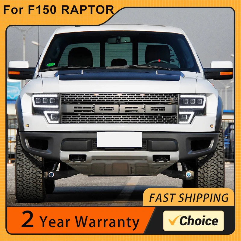 Car Styling Headlights For Ford Raptor F150 FULL LED Head lights 2008-2014 Head Lamp DRL Turn Signal Projector Lens Front Lamps