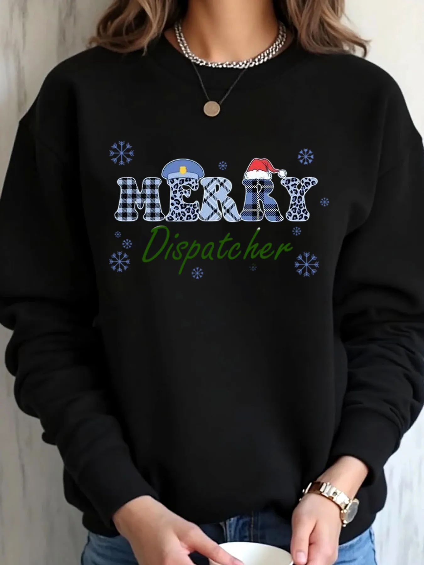 

Женская толстовка большого размера с рождественским принтом, уличная одежда с рождественским принтом