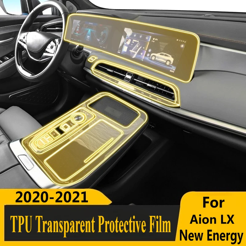 

For Aion LX 2020-2021 New Energy Screen Central Control Interior Sticker TPU Protective Film Car Interior Modified Accessories