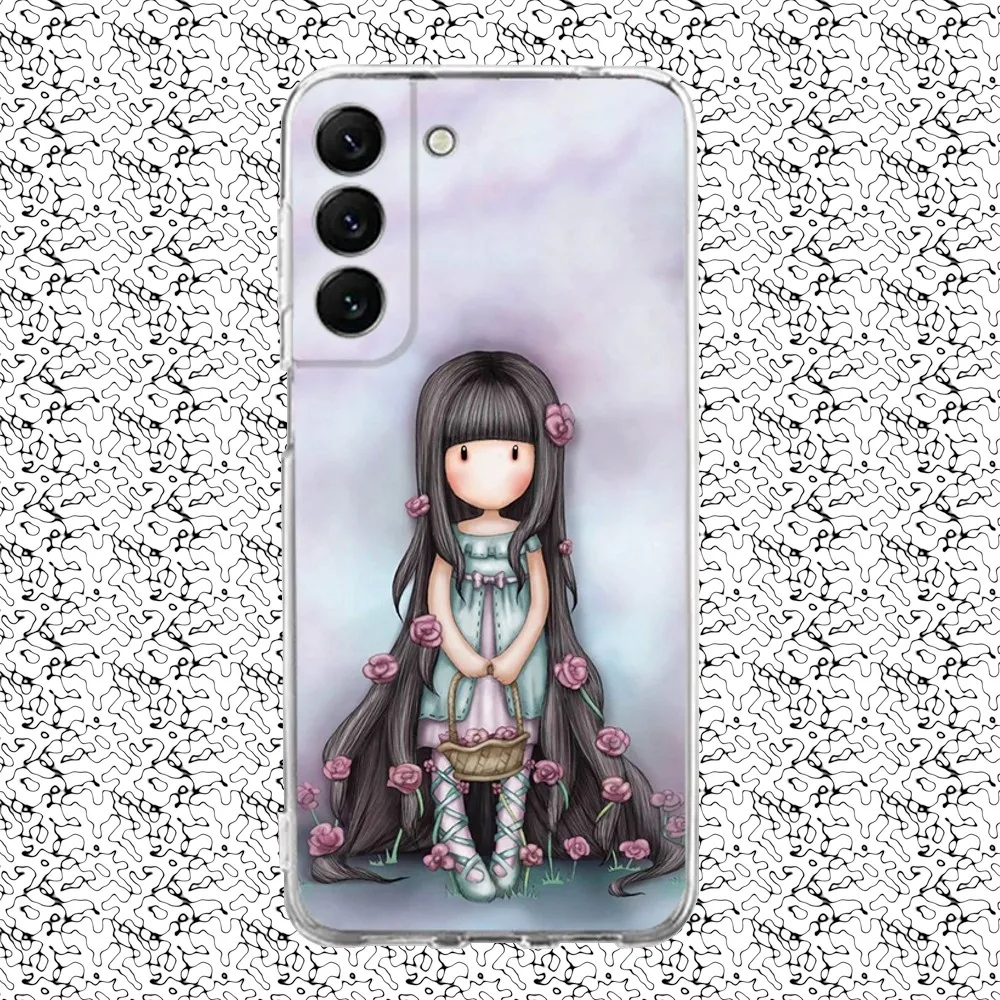 Lovely S-Santoro G-Gorjuss Phone Case Silicone For Samsung S30,S23,21,22,20 Ultra,S20 FE lite,S10,9,PIus Note20ultra Cover Clear