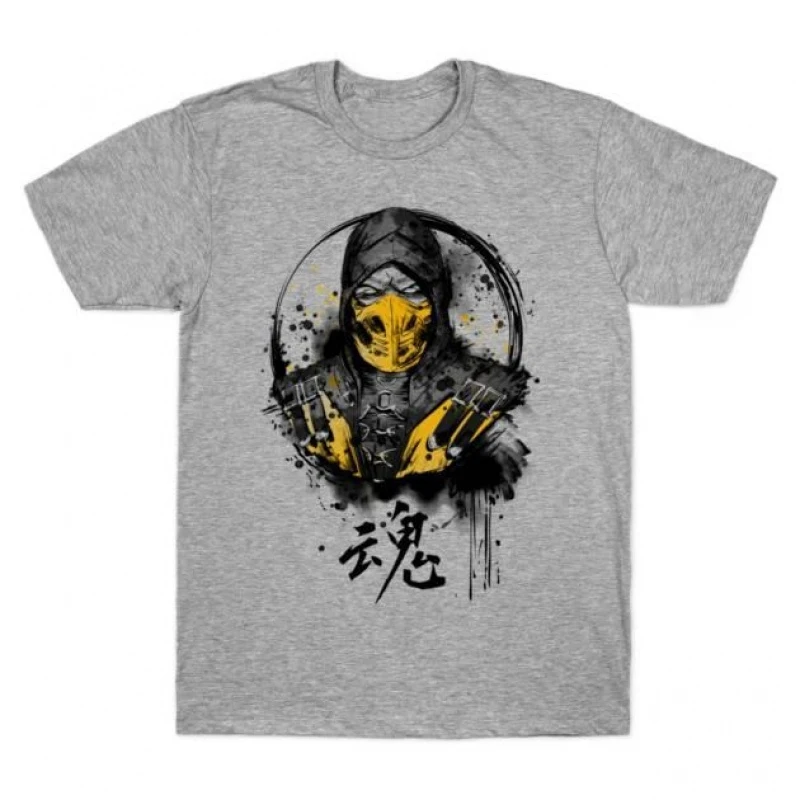 Splatter Hellfire 90's Video game Mortal Kombat Gift tee for gamer 100% cotton Short Sleeve Graphic T-Shirt All size tops S-6XL