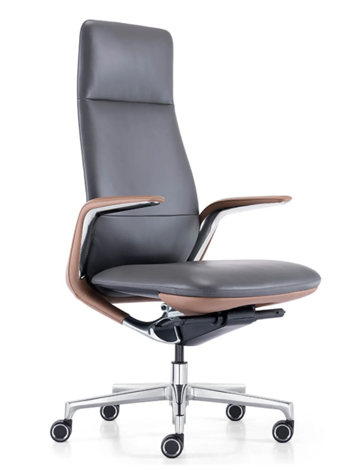 

Boss new leather art comfortable office chair chair large class chair simple fashion cowhide computer chair lift rotating chair