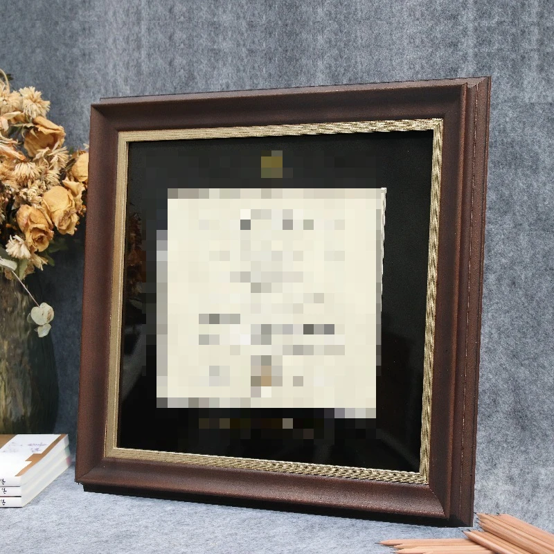 Solid Wood Certificate Frame, A4 Rectangular Document Display Frame Customizable in Various Sizes