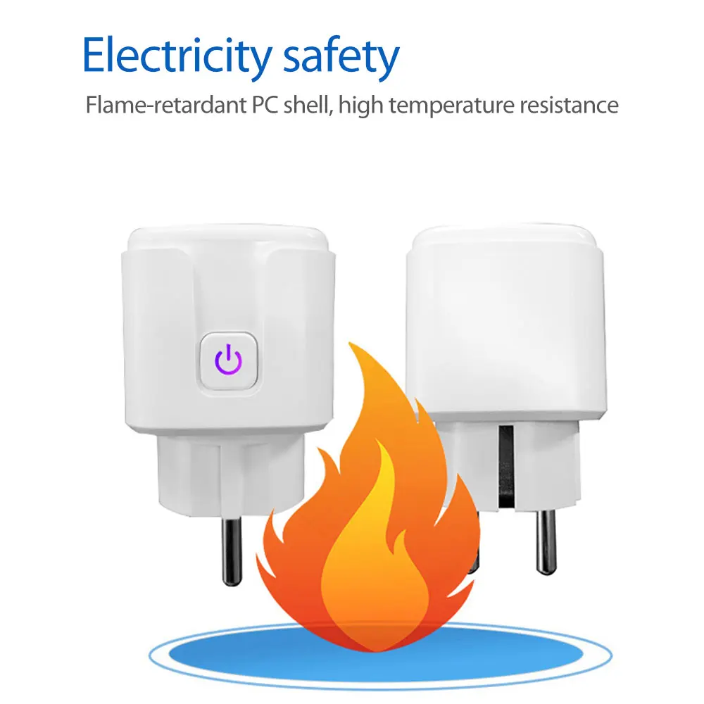 Smart Plug WiFi Socket EU 16A Power Monitor Timing Function Tuya SmartLife APP Control Works With Alexa Assistant Yandex