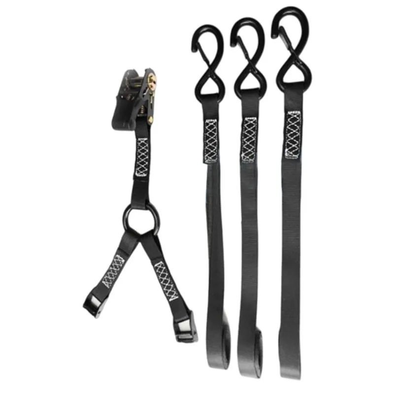 NCSMT 3 Point Spare Tire Securing Strap Roof Platform Spare Tie Rope Y Type Securing Strap Tire Fixer