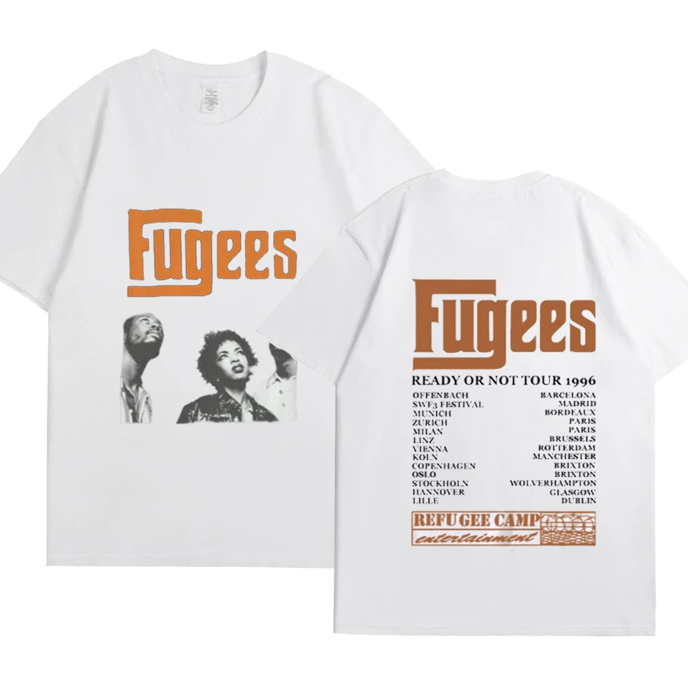 Fugees Refugees Lauryn Hill Print T-shirts Summer 100% Cotton