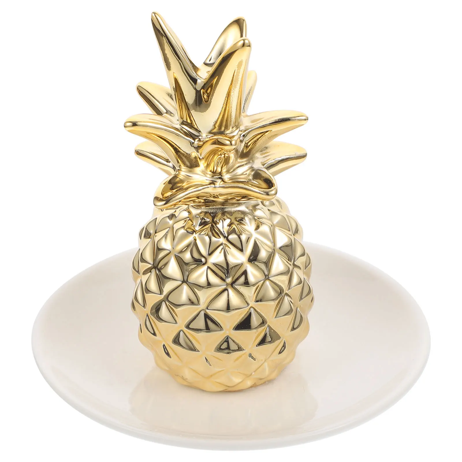 Ceramic Jewelry Display Pineapple Tray Desktop Ring Dish Multipurpose Storage Plate Small Dish Trinket Storage Plate