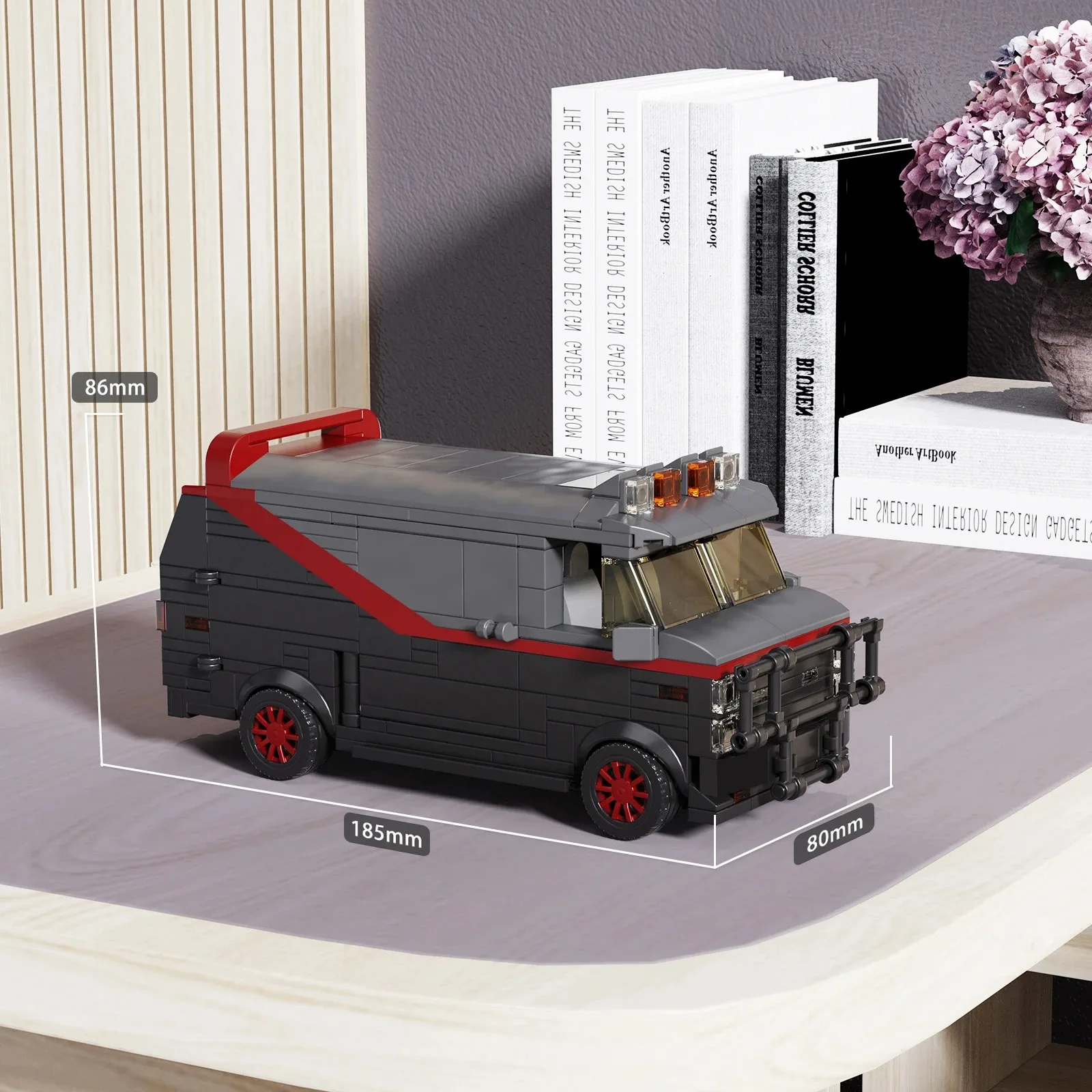 Van Car Building Set Nostalgic Movie Classic Replica Van Car Blocks Model Home Desktop Decoration Toys Gifts for Kids