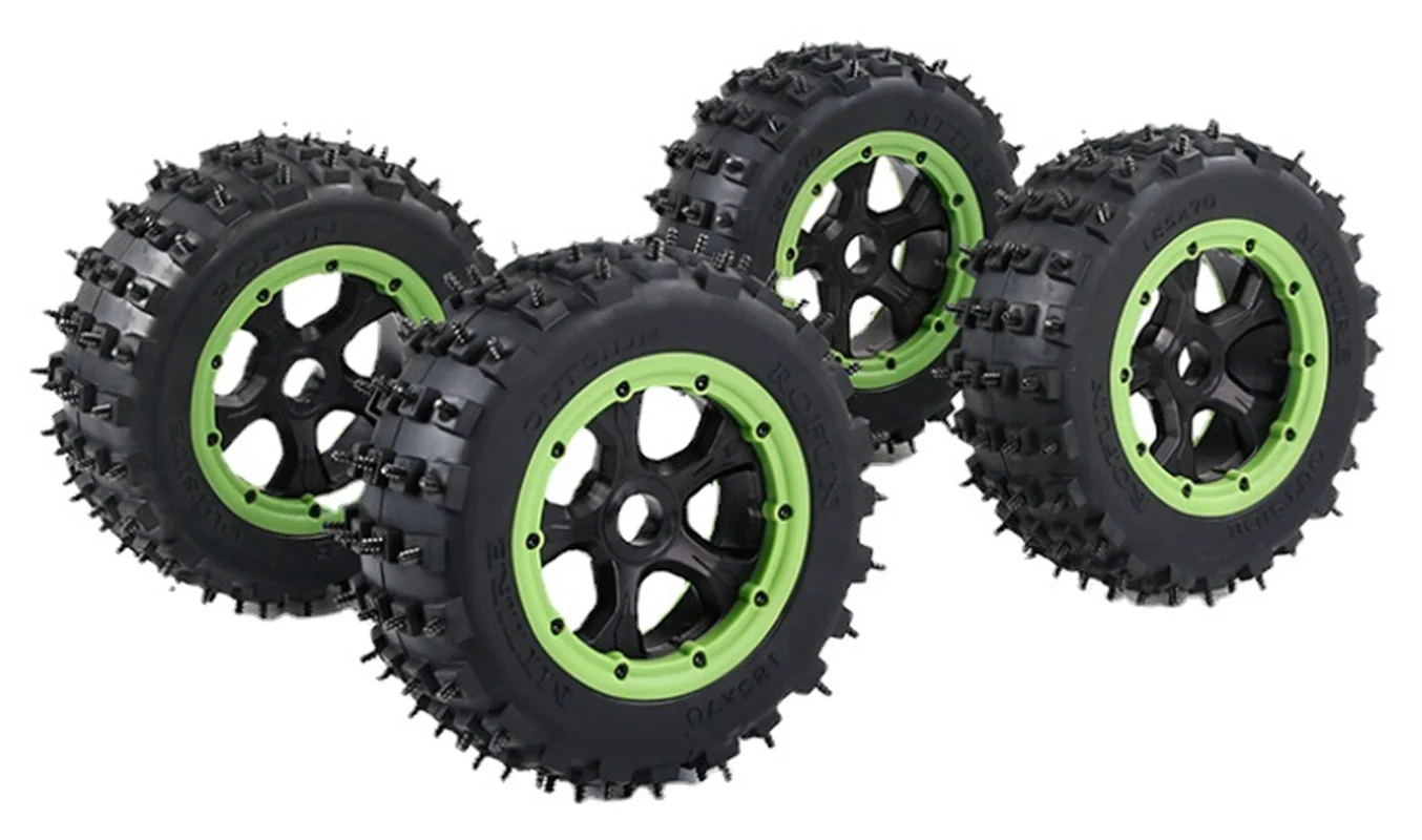 1/5 RC remote control car LT fourth generation wasteland tire upgrade nail tire LOSI 5T ice and snow anti-skid tire four pack