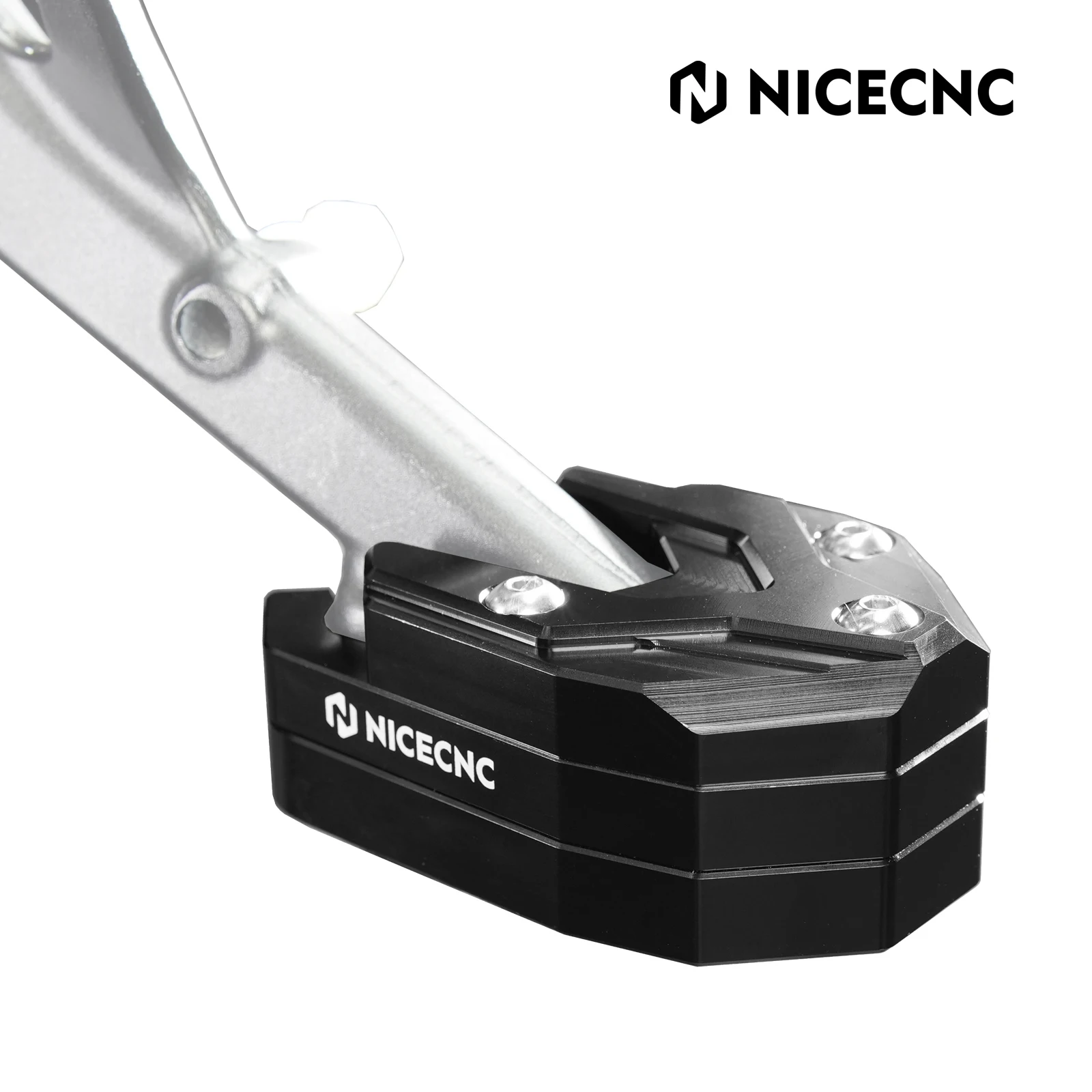 NICECNC Motorcycle Side Stand Plate Kickstand Extension Pad for BMW R1300GS/Adventure R1300 GS GSA 2024 2025 2026 2027 – Detail 3