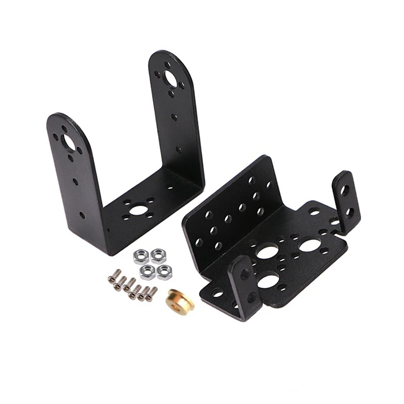 1set 2 DOF Short Pan And Tilt Servos Bracket Sensor Mount Kit For  Compatible MG995 Wholesale Retail