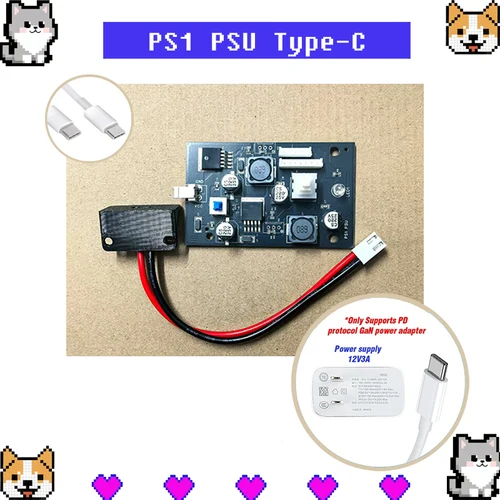 Nueva placa de alimentación PS1 PSU tipo C 12V para Playstation 1, repuesto de fuente de alimentación para consola de juegos Fat para PS1