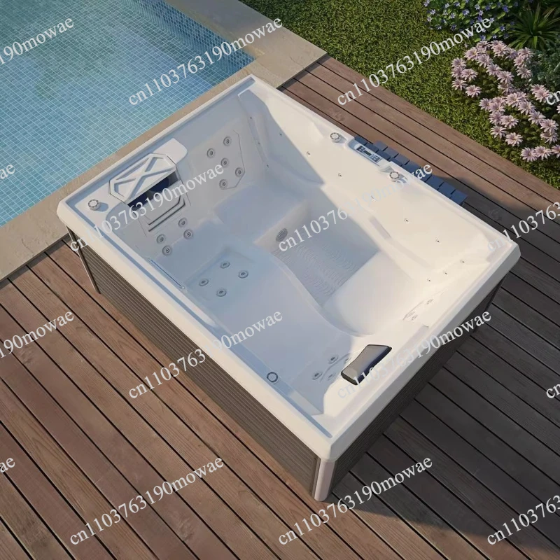 3 Seater Acrylic Outdoor Thermal Spa Tub Garden Patio Relaxation Equipment
