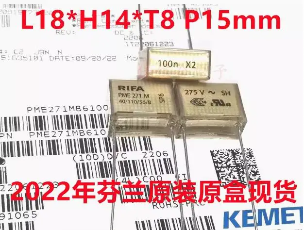 

20PCS/LOT New original film capacitor RIFA PME271M 100n X2 275V 104 0.1uf P15MM FREE SHIPPING