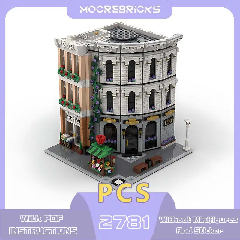 Collectie Serie Berkenbank Bouwstenen Model Stad Boogvormige Architectuur High-tech Bakstenen Speelgoed Kinderpuzzel Cadeau