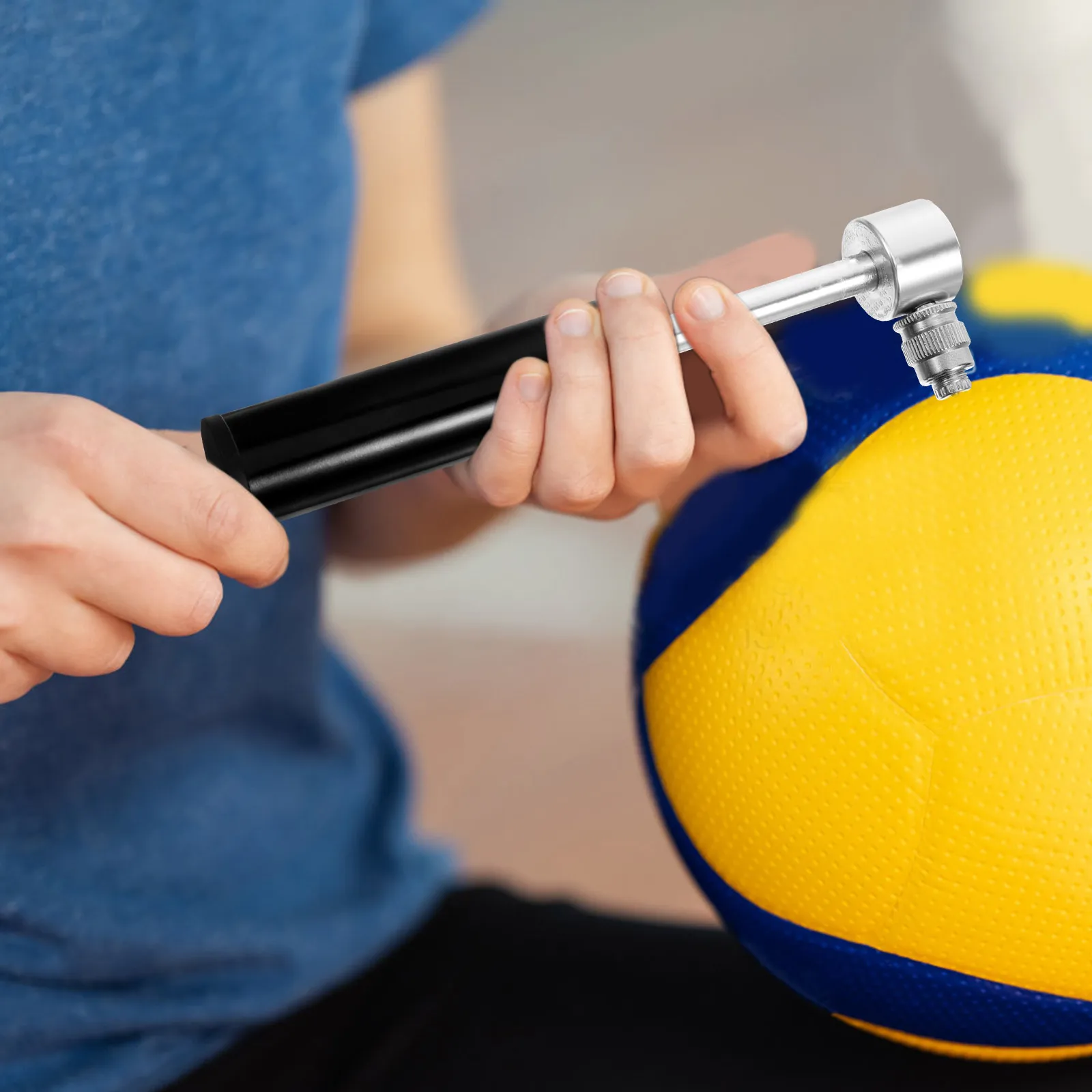 

8 Inch Air Pump Black Plastic Hose Needle for Basketball Football Volleyball Sports Ball Inflator Portable Hand Balloon Pump