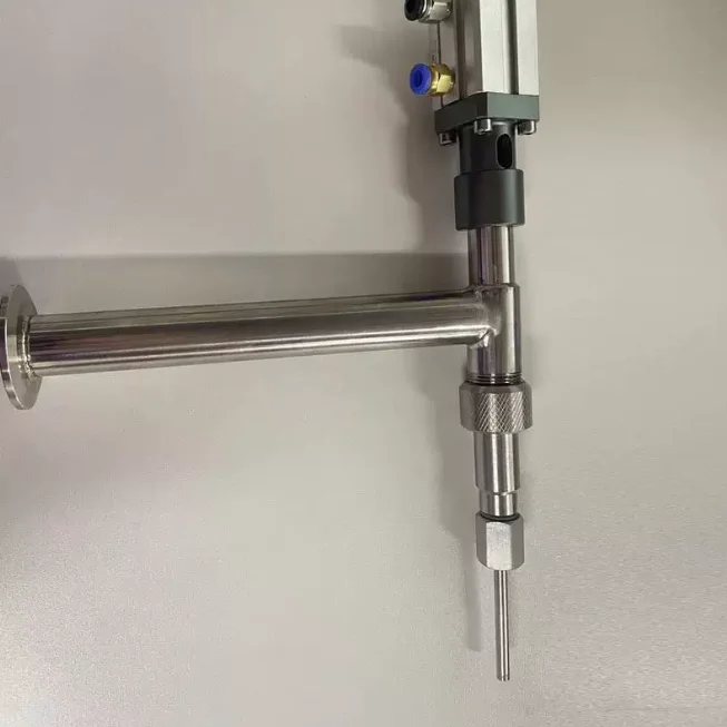 Food Grade Stainless Steel Filling Head Assembly Pneumatic Discharge Nozzle Top Rotary Valve Cover for Liquid Paste Filler