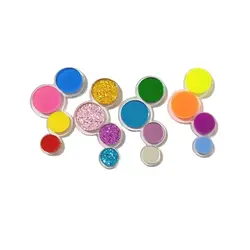 KUGUYS Multicolour Dots Stud Earrings For Women Girls Mirror Glitter Neon Acrylic Cute Jewelry Fashion Accessories