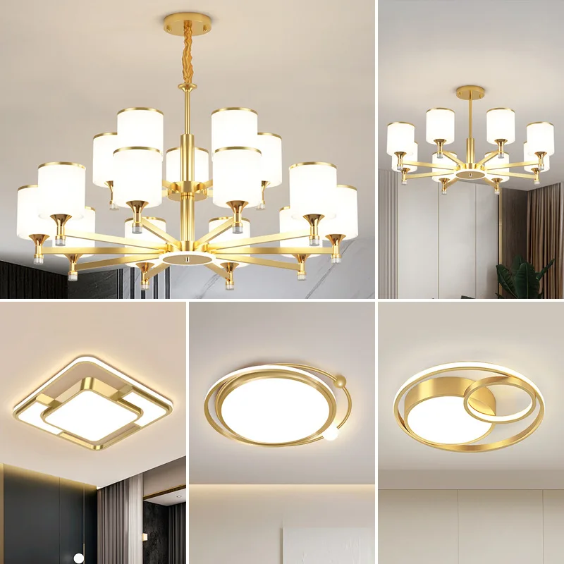 Dining room, modern, minimalist, Nordic, bedroom, ceiling lamp, new Chinese style