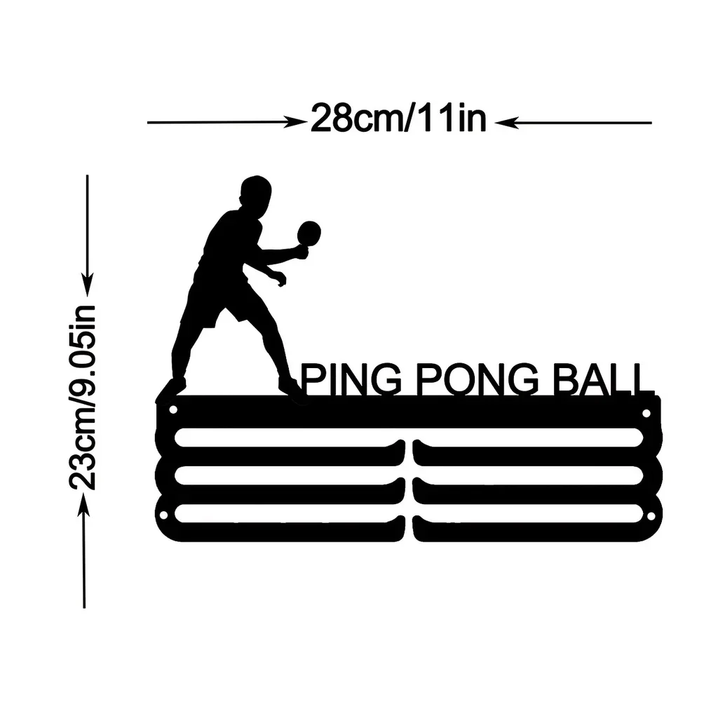 CIFBUY Metal Wall Art Sports Medal Hanger Softball Equestrian Kayak Volleyball Table Tennis Ribbon Display Holder Rack