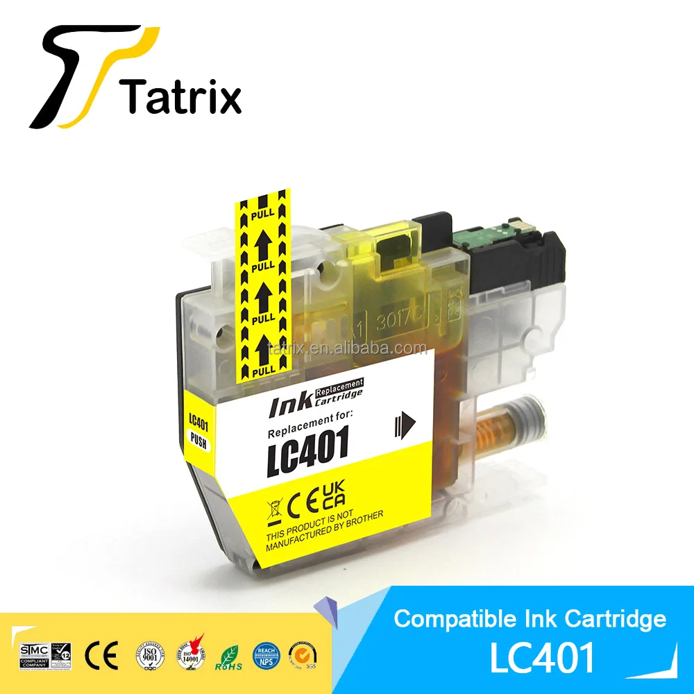 Tatrix Standard capacity LC401 401 Compatible Ink Cartridge For Brother MFC-J1010DW MFC-J1012DW MFC-J1170DW Printer