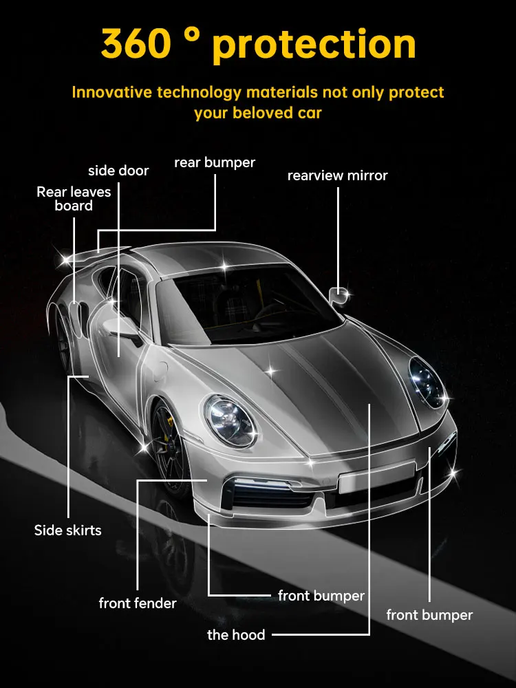High-Definition transparante TPU autolak beschermfolie krasbestendig zelfherstellende vinylrolverpakking voor auto's