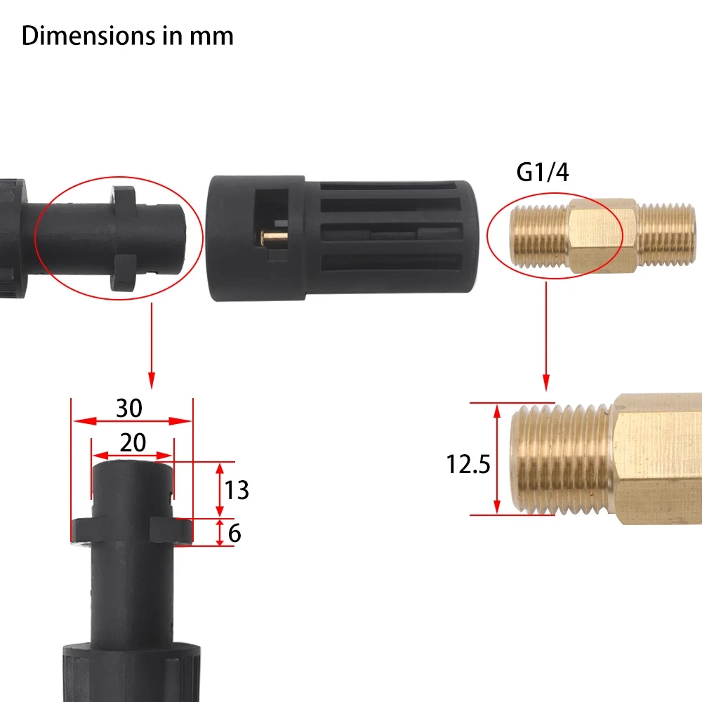 Adapter für Hochdruck reiniger zum Anschließen von ar/inters kol/lavor/bosche/huter/m22 Lanzen stab an den Korcher-Wasserpistolen-Buchsen adapter