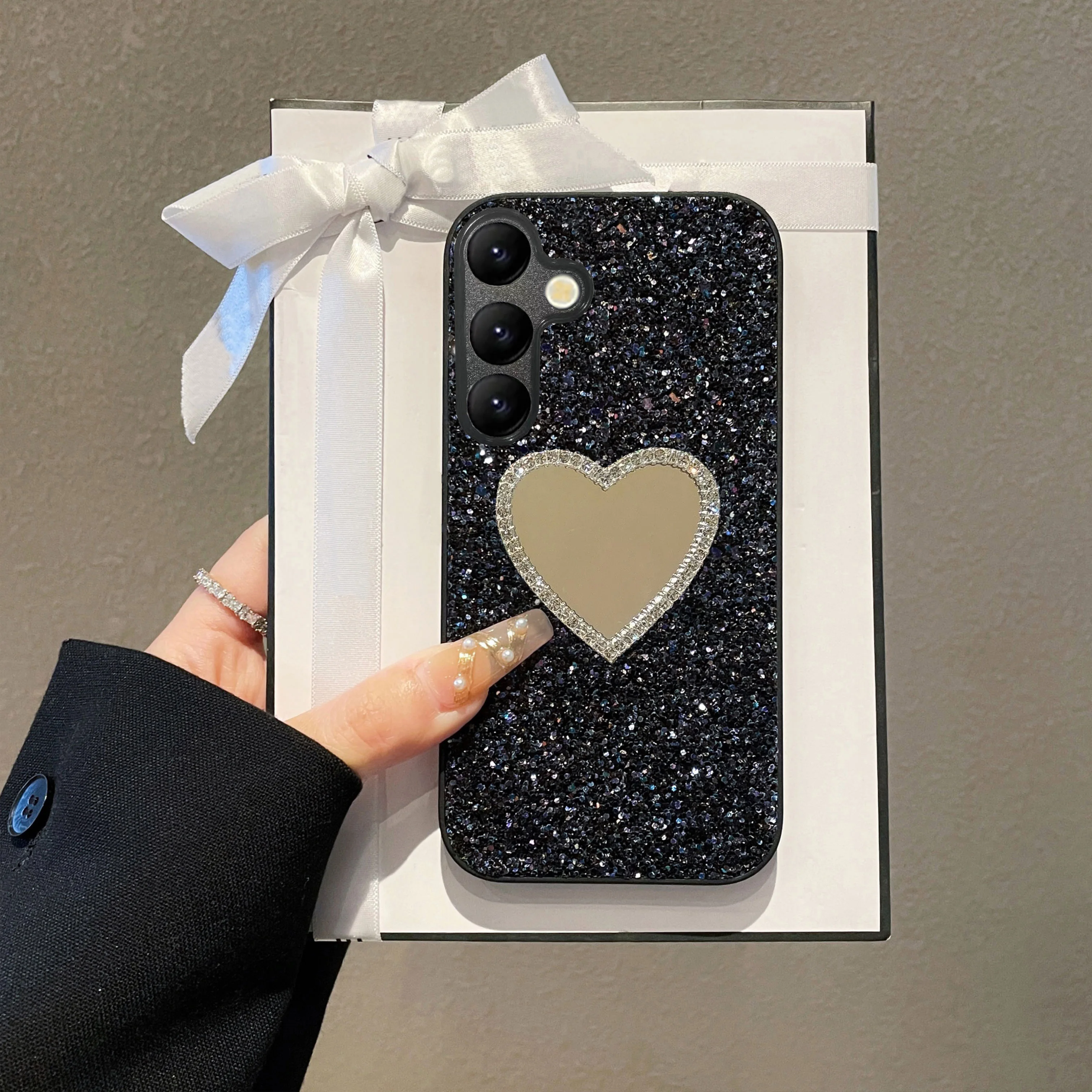 Luxury Glitter Mirror Diamond Rhinestone Soft Case For Samsung Galaxy A14 A15 A16 A35 A36 A55 S25 S24 S23 Plus FE Ultra Shell