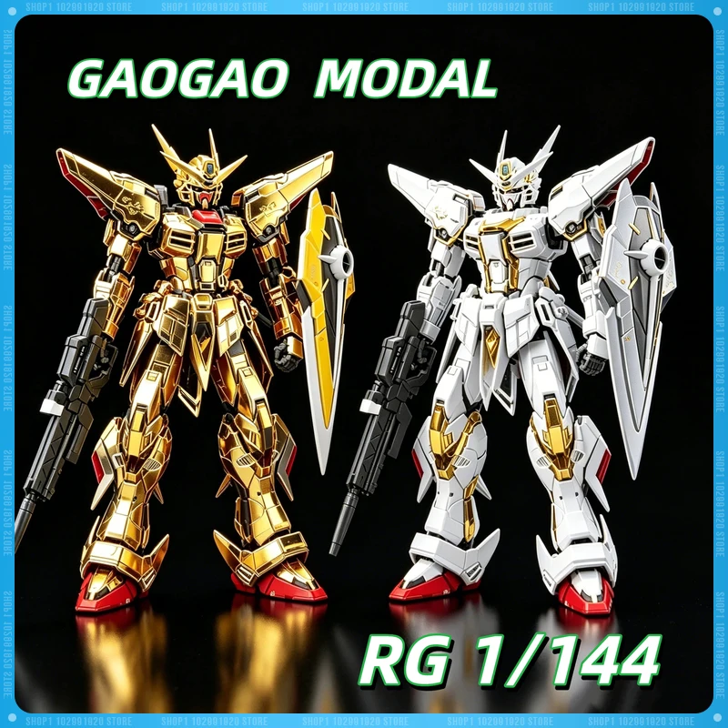 

NEW GAOGAO RG 1/144 Akatsuki Oowashi Electroplated version gold and white With stent assembly model kit Plastic Model Toy Gifts