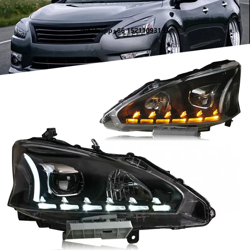 Car Headlamp Headlights Modified LED Head Lamp Head Light Daytime Running Lights for Nissan Teana Altima 2013-2015