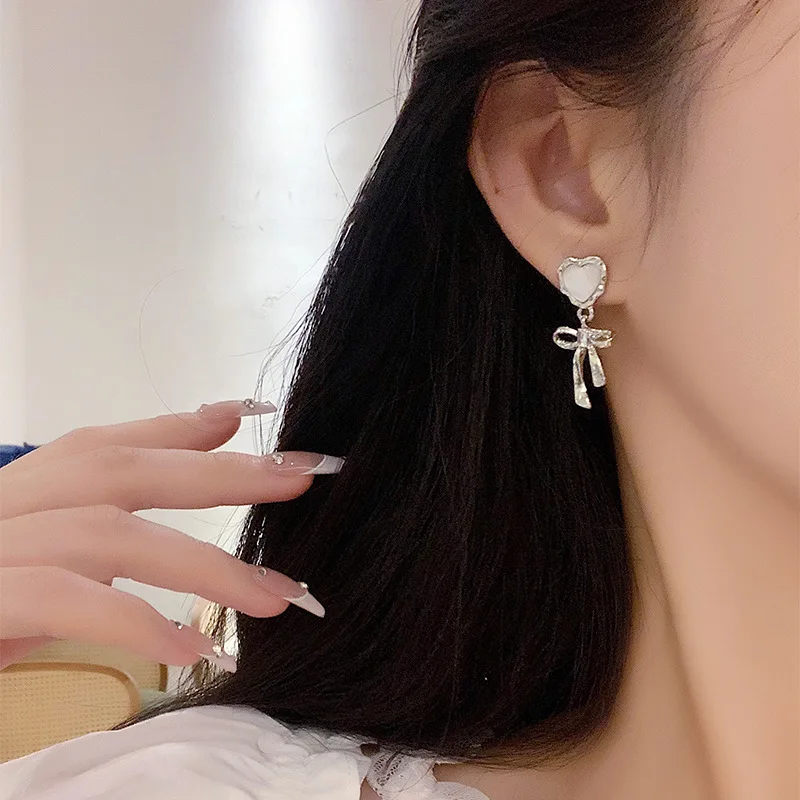 Sweet Love Bow Earrings No Hole Ear Clips Bowknot Clip Earring Without Piercing Minimalist Earrings Jewelry CEK378