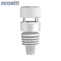 Ecowitt-Capteur météo WS90 7-en-1, anémomètre à ultrasons avec pluviomètre piézoélectrique, capteur de lumière et UV, thermo-hygromètre