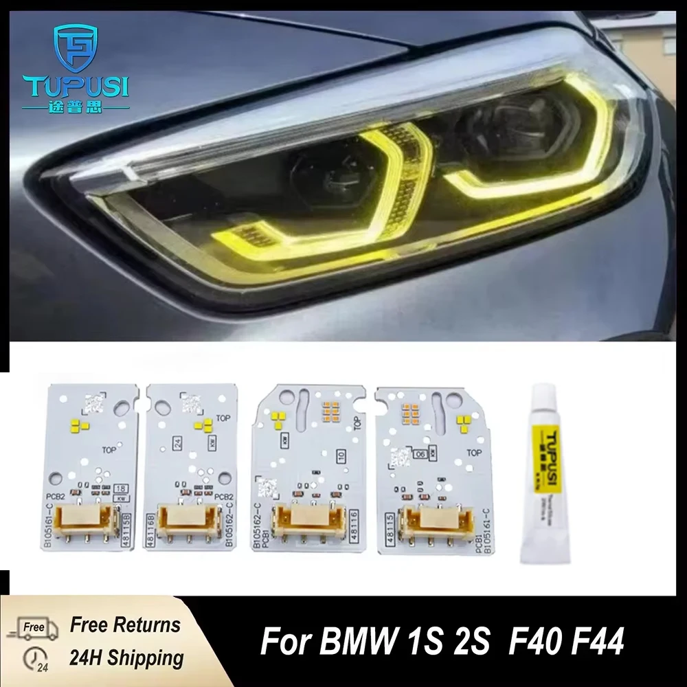 

Желтые платы ДХО для BMW серии 2, F40 F44 118i 218i M235iX, светодиодные фары дневных ходовых огней, светодиодные модули ДХО