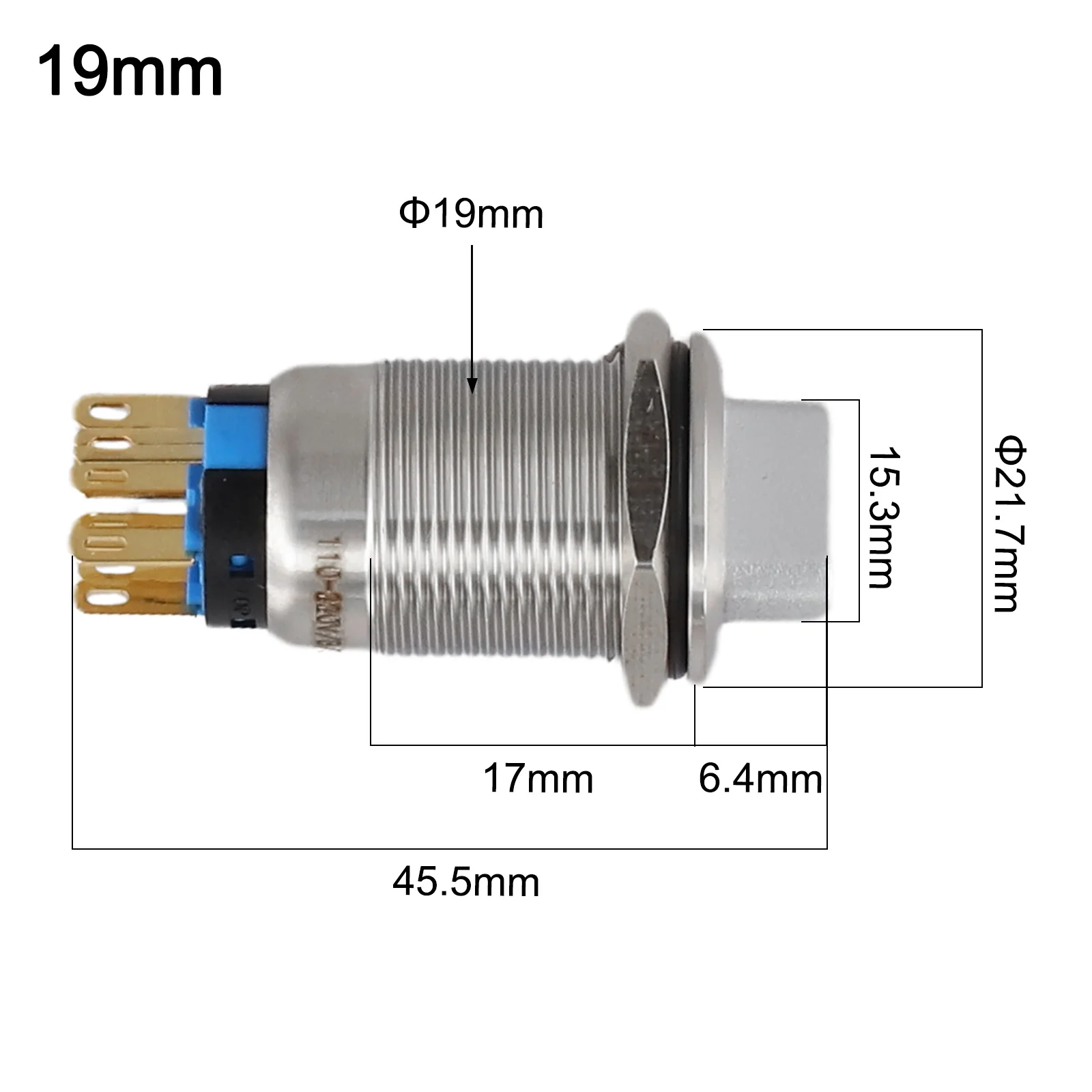 لآلة التصنيع باستخدام الحاسب الآلي 3 موقف التبديل الضغط على زر التبديل 110-220 فولت الجهد المقنن الحياة الكهربائية 100,000 دورة سهلة التركيب #2