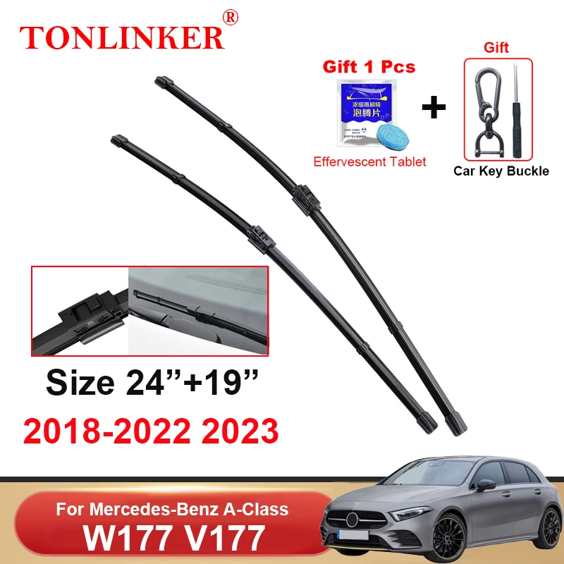 

TONLINKER Car Wiper Blades For Mercedes Benz A Class W177 2018 2019 2020 2021 2022 2023 Car Accessories Front Windscreen Wiper